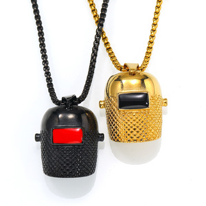 <span class=keywords><strong>Collier</strong></span> pendentif <span class=keywords><strong>casque</strong></span> personnalisé en acier inoxydable, breloque <span class=keywords><strong>casque</strong></span> de chevalier médiéval, spartiate, romain, viking, <span class=keywords><strong>moto</strong></span> - Product Image 1