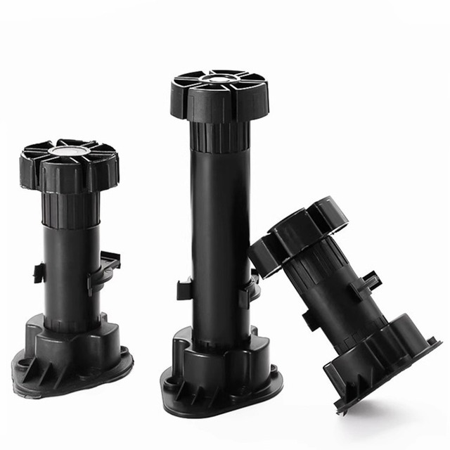High Quality 80mm PP Adjustable Plastic Sofa Leg Kitchen Furniture Legs for Living Room Bedroom Hotel Hospital Outdoor