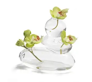 Wholesale Customized Unique Glass Flower Vase Small and Elegant Bud Vase Decorative Vase for Home Decor Office Place Settings