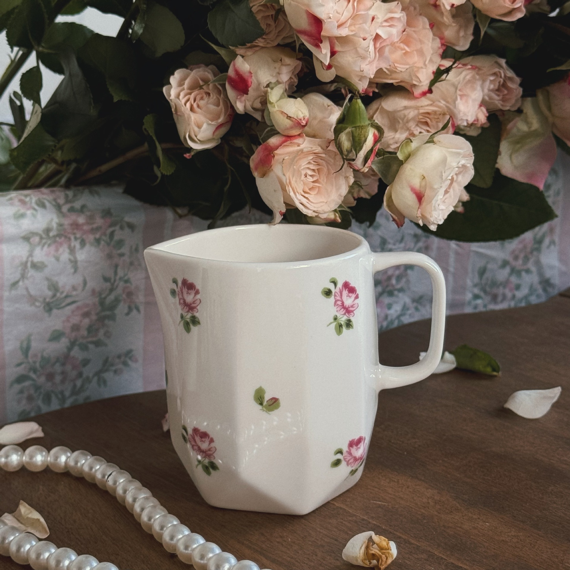 Pot à lait rose vintage français 200ml