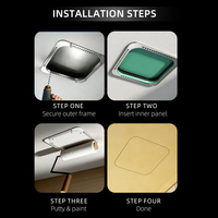 Plaque d'accès en aluminium sur mesure, dissimulée, à levage manuel, trappe d'inspection de plafond invisible avec design à bords arrondis et courbes