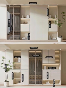 Produit très vendu : <span class=keywords><strong>Armoire</strong></span> au design moderne, dressing sur mesure en mélamine, pour chambre, appartement, villa <span class=keywords><strong>ou</strong></span> maison. - Product Image 4