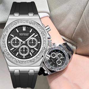 Pintime sang trọng thạch anh đồng hồ cho nam giới thương hiệu hàng đầu Kinh Doanh Mens Đồng hồ đeo tay 40mm phong cách quân sự hợp kim Relogio Masculino Erkek kol - Product Image 1