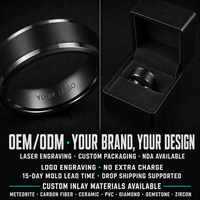 Cincin Pria Tungsten Carbide PVD Multi Warna 6mm, Finishing Satin, Tepi Miring, Logo Custom, OEM ODM, Produsen Grosir