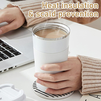 2024 tasses de gobelets à double paroi de voyage de voiture de logo personnalisé, tasses isolées sous vide en gros tasses à café en acier inoxydable de 16oz