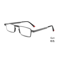 Lunettes de lecture pliantes pour hommes et femmes avec étuis en cuir PU