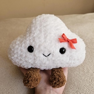 Nouvelle conception 2026 – Jouet nuage en peluche fait main au crochet, doux et rembourré, <span class=keywords><strong>amigurumi</strong></span> nuage tricoté, adorable poupée nuage moelleuse au crochet - Product Image 1