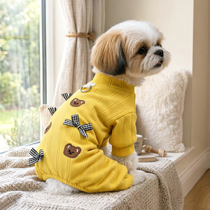 PETCIRCLE Pet Clothes for Spring and Autumn: <b>Cute</b> and Soft Puppy Onesie with Potter <b>Bear</b> - Home Wear - Product Image 2