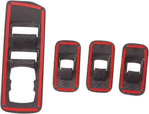 Garnitures d'interrupteurs de lève-vitres en fibre de carbone imprimée pour F150 2015-2020, accessoires de décoration intérieure - Product Image 5