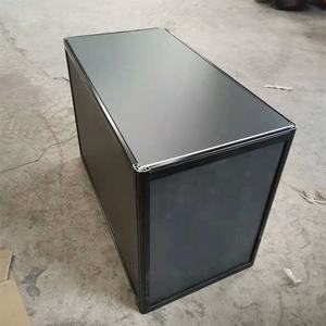 Comptoir d'accueil pour exposition, bureau d'information pour salon professionnel, armoire de présentation rectangulaire pliable <span class=keywords><strong>en</strong></span> alliage d'aluminium blanc/argent - Product Image 2