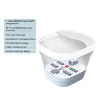 Baignoire Pliante de Pédicure à Rouleaux de Massage pour les Pieds, Baignoire Haute pour Mollets à Domicile, Masseur de Pieds Portable de Voyage
