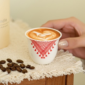 Set di Tazze da Espresso in Ceramica Kingze 70ml, Tazze Riutilizzabili per Caffè Arabo per Casa <span class=keywords><strong>e</strong></span> Caffetteria - Product Image 3