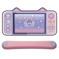 Tapis de souris super mignon avec oreilles de chat rose pour fille, 80CM*40CM, épais, antidérapant, pour jeux sur ordinateur, protection contre la chaleur et les radiations