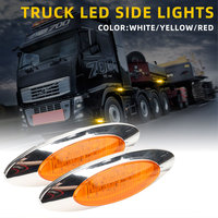 Luces LED Ovaladas Superbrillantes de 24 V para Camiones, Luces de Posición Laterales LED para Remolques, Camiones, Grúas, Todoterreno