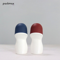 Fabrieksdirect nieuwe 50ml cilinder rollerfles met zeefdruk, geschikt voor deodorant, verkoelende middelen, muggenspray & serum