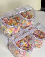 ECOBOX Conteneur en plastique hermétique pour fruits secs, biscuits, bonbons, gommes, confiseries, et autres aliments en vrac