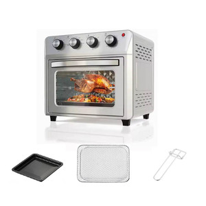 1600 Wát thép không gỉ lưu thông không khí Lò nướng điện thủy tinh trong suốt hình ảnh cửa sổ không khí Nồi chiên lò với bộ đếm thời gian - Product Image 5