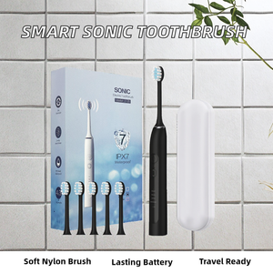 Cepillo de Dientes Eléctrico Sónico Inteligente, Portátil, Recargable, de Viaje, para el Hogar, con Vibración, para Adultos, Resistente al Agua, con Cerdas Suaves, Juego de Cepillos de Dientes - Product Image 2