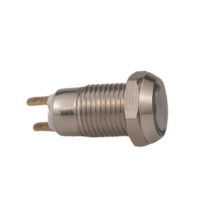 IP65 Waterproof 3A Electronic <strong>Push</strong> <strong>Button</strong> 10mm Flat Head Self-Locking Self-Resetting 1NO One <strong>Open</strong> One <strong>Closed</strong> Type Made Metal - Product Image 5