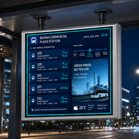 Affichage LCD suspendu extérieur haute luminosité pour arrêt de bus, pour l'information des passagers et la publicité