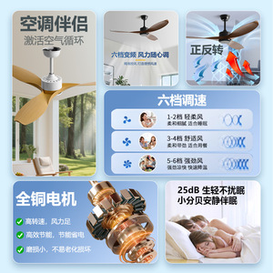 <b>Ceiling</b> <b>Fan</b> With Dc Motor 10-15 Sqm Quiet Design For Living Room - Product Image 3