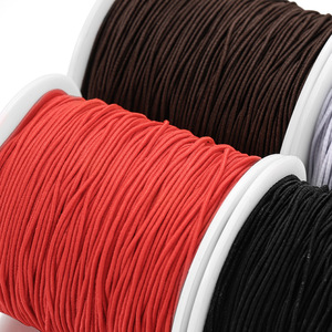 <b>Elastic</b> <b>Cord</b> For Jewelry Making And Clothing Drawstrings Red Brown Black White Artificial Leather Woven Core Craft Supplies - Product Image 1