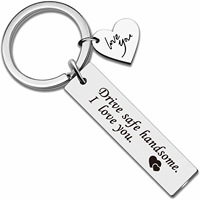 Porte-clés personnalisé en acier inoxydable, gravé au laser, motif personnalisé, directement de l'usine