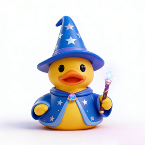 काल्पनिक जादूगर थीम विनील बतख-कस्टम जादू दुनिया प्रशंसकों और प्रचार के लिए संग्रहणीय - Product Image 2