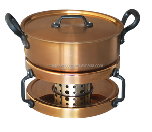 Olla de sopa poco profunda con dos asas Juego de sartenes de cobre Cocina Comedor Essentials Sartén resistente al calor - Product Image 3