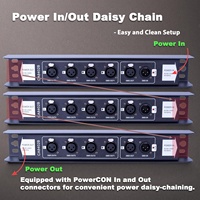 Répartiteur DMX512 1 entrée 4 sorties Pknight CA8402B, amplificateur de signal optiquement isolé, commande par interrupteur, LED 4100K blanc neutre, cuivre