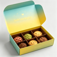 Boîte d'emballage personnalisée pour brownies, biscuits, beignets, gâteaux, en carton, avec logo, pliable, pour friandises