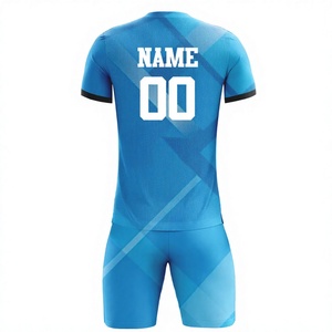เสื้อฟุตบอลและกางเกงขาสั้นสำหรับผู้ชายเสื้อทีมฟุตบอลพิมพ์ลายแบบซับลิเมชันมืออาชีพ - Product Image 2