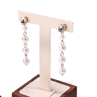 Présentoir à boucles d'oreilles en forme de T en gros, support organisateur de bijoux en bois massif, présentoir professionnel pour boucles d'oreilles