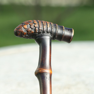 Handmade Qiong Bamboo Root T-Shaped Walking Stick Lightweight Hiking Outdoor Elderly Use Guizhou Origin - Product Image 5