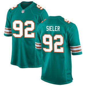 Maillot de football américain vert Miami 2026 personnalisé, chemises brodées, uniformes de jeunes brodés, vêtements de sport avec logos - Product Image 6