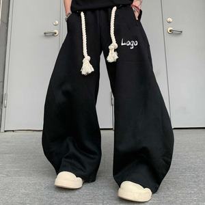 Pantalones Anchos de Algodón de Moda, Estilo Urbano Holgado, Hip Hop, Negros, Personalizados para Hombre - Product Image 6