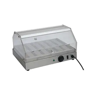 Transparent Commercial Restaurant Equipment 1 Layer Electric Hot Counter Warmer Food Display Case