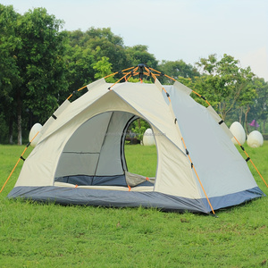 Carpa de Camping Impermeable Oxford para 2/4 Personas, Apertura Automática en 3 Segundos, Cuatro Estaciones, Dos Habitaciones, con Bolsa de Transporte para Senderismo, Pesca y Música - Product Image 1