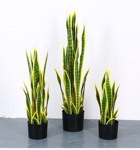 Gran <span class=keywords><strong>planta</strong></span> en maceta verde artificial borde dorado simulado cola <span class=keywords><strong>de</strong></span> <span class=keywords><strong>tigre</strong></span> Lanula respetuoso con el medio ambiente PANTALLA <span class=keywords><strong>DE</strong></span> VENTANA <span class=keywords><strong>DE</strong></span> paisajista <span class=keywords><strong>de</strong></span> alta calidad - Product Image 3