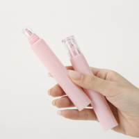 Tube de brillant à lèvres rose mat personnalisé en PETG avec applicateur, tube souple à remplir pour baume à lèvres, rouge à lèvres, emballage cosmétique