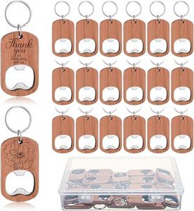 DIY Blank Wood Keychain Metal Bottle Opener Mini Pocket Openers for Party Favors Wedding Supplies Custom <b>Presents</b> Crafts - Product Image 1