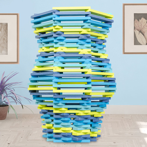 Katle mainan susun anak-anak, teka-teki garis warna-warni untuk konstruksi batang taman kanak-kanak - Product Image 2