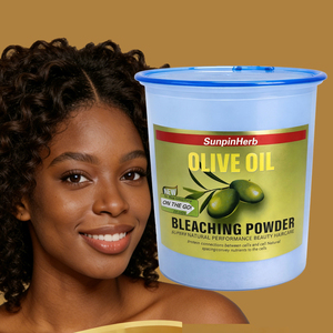 <b>Dust</b> Free Permanent Hair Bleach <b>Powder</b> Olive Oil Enriched Strong Lifting Lightener for All Hair Types Salon Professional Use OEM - Product Image 1