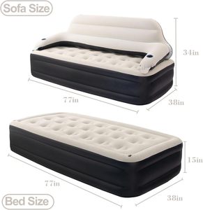 Factory Customized Inflatable Couch <strong>Sofa</strong> <strong>Bed</strong> Twin Size <strong>Air</strong> <strong>Sofa</strong> <strong>Bed</strong> With Headboard And Pump - Product Image 6