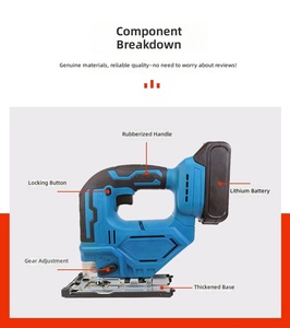 <span class=keywords><strong>Scie</strong></span> sauteuse électrique sans fil 21V au lithium-ion, sans balais, multifonction, portative, profondeur de coupe 80mm, usage industriel - Product Image 6