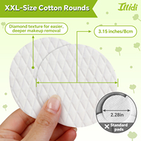 Pads de coton pour le visage, grande taille, doux, sans peluches, pour le démaquillage quotidien et les soins de la peau.