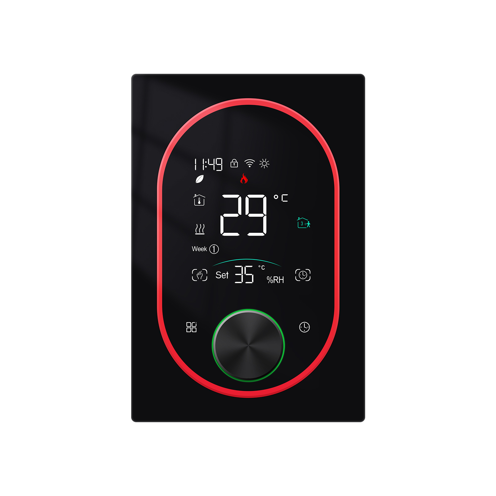 Chauffage électrique WIFI 16A Noir