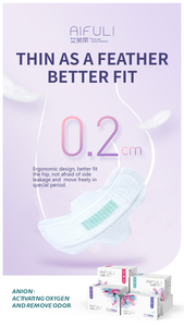 Serviette <span class=keywords><strong>hygiénique</strong></span> féminine ultra-fine super douce de 290 mm de long avec ions négatifs - Product Image 3