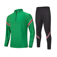 Ensemble de survêtement d'entraînement athlétique de qualité pour hommes, veste de football à manches longues pour clubs, style hiver, vente en gros