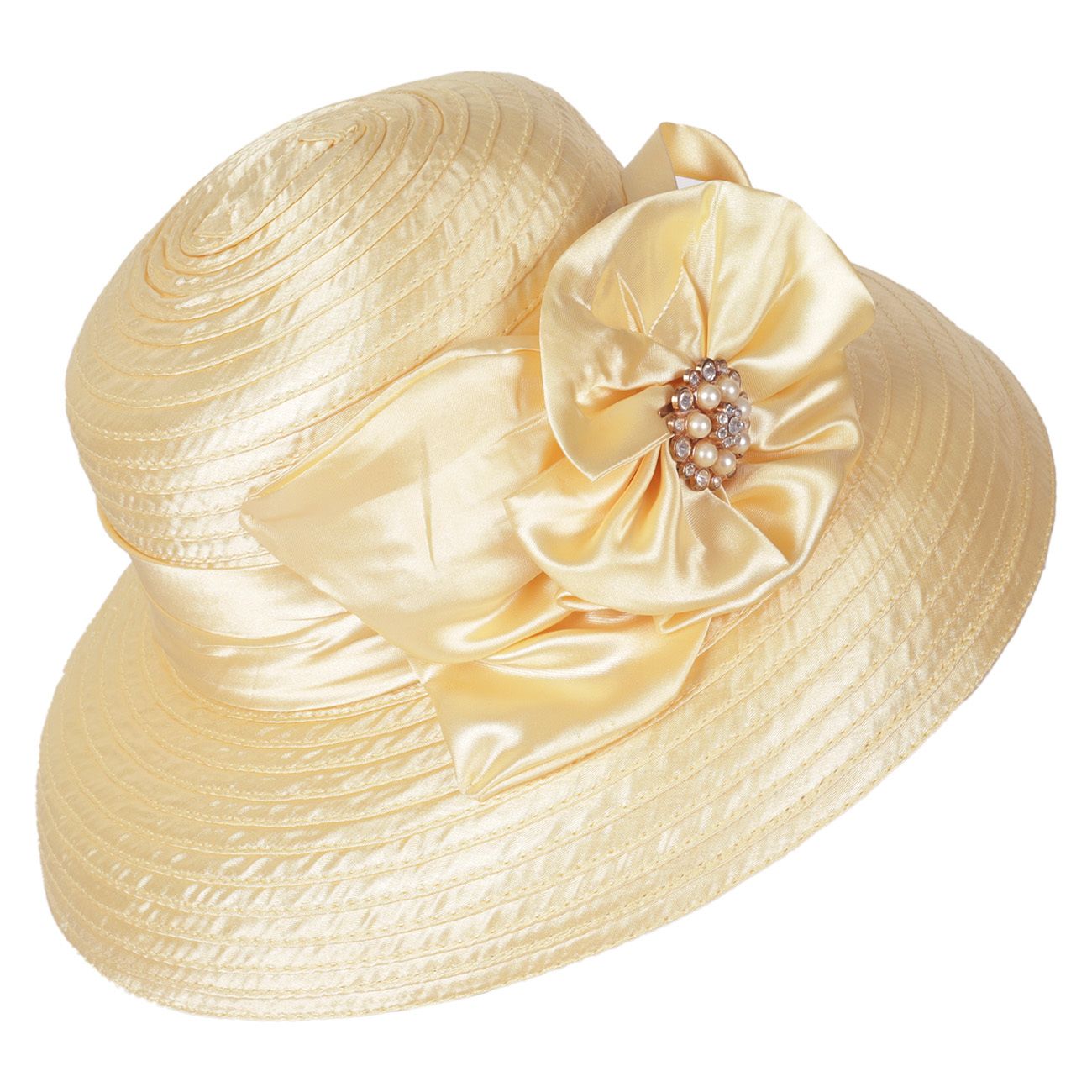 Gold Occasion‎ Hat Kentucky Derby Church Wedding Formal Tea Party M489( Beige/Tan )Kentucky Derby Hat Church Hat Wedding Hat  main image 3